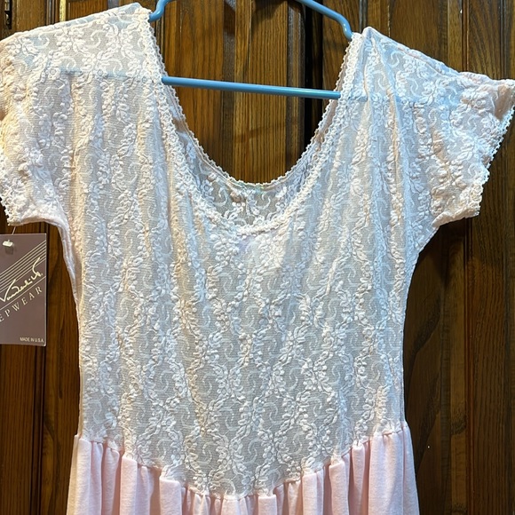 Vintage Negligee pink lace bodice NWT Large - Picture 5 of 7